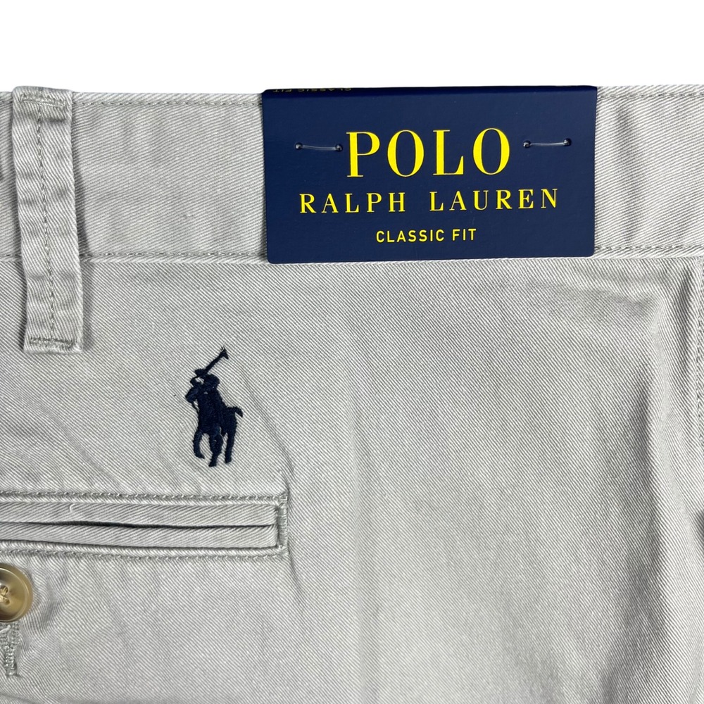 Polo Ralph Lauren Shorts Men 48Tan Classic Fit Cotton Twill Flat Front Pony
